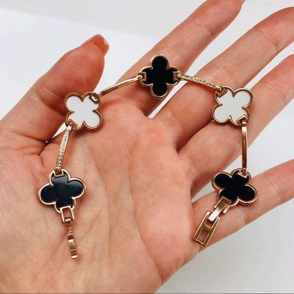 🔴 SOLD 🔴 Bracelet 14k rose gold black white - Picture 7 of 7